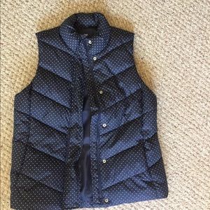 Blue with white polka dots vest